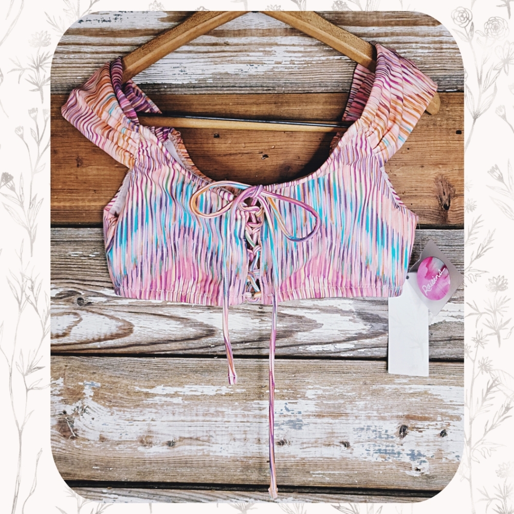 🕊️Raisins Boho Bikini Top size Small